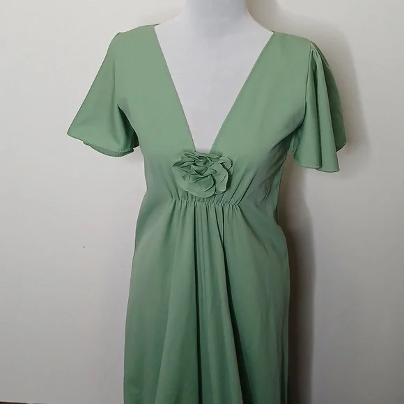 Vintage homemade 1970's maxi dress size small - Picture 2 of 15